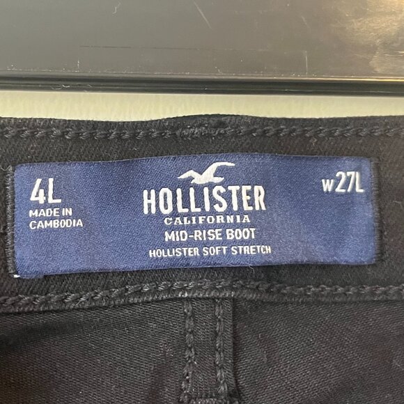 Hollister Mid-Rise Black Flare Jeans - Picture 6 of 6